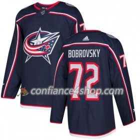 Adidas Maillot de Hockey Columbus Blue Jacket Sergei Bobrovsky 72 2017-2018 Navy Authentic - Homme